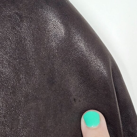 Andrew Marc Addition Geniune Leather Hoodie Jacket‎ Full Zip Brown Men's Medium - Picture 6 of 14